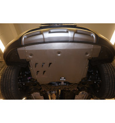 Защита картера двигателя и кпп на Hyundai Santa Fe 10.13ABC