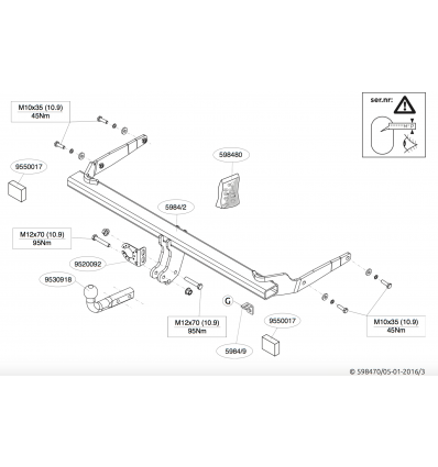 Фаркоп на Volkswagen Passat B8 598400