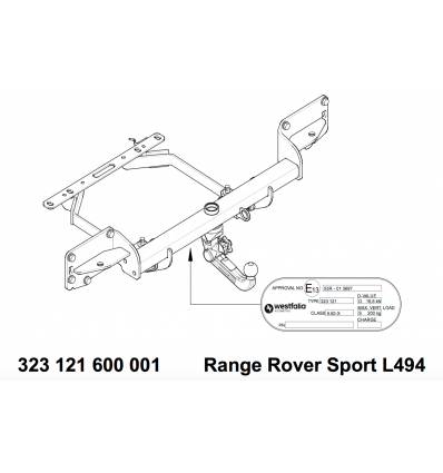 Фаркоп на Range Rover Sport 323121600001