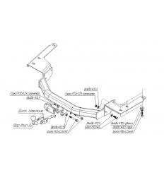 Фаркоп на Toyota Highlander 3041A