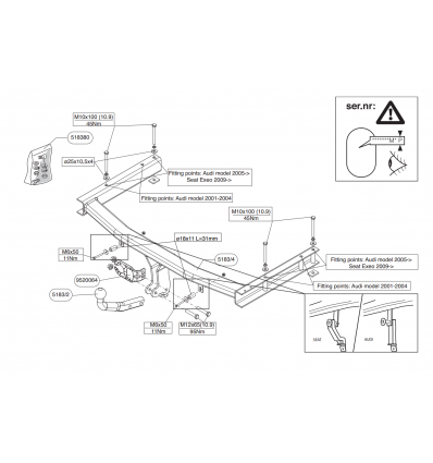 Фаркоп на Audi A4 518300