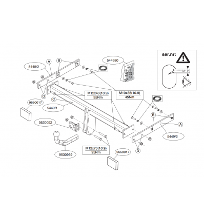 Фаркоп на Audi A6 544900