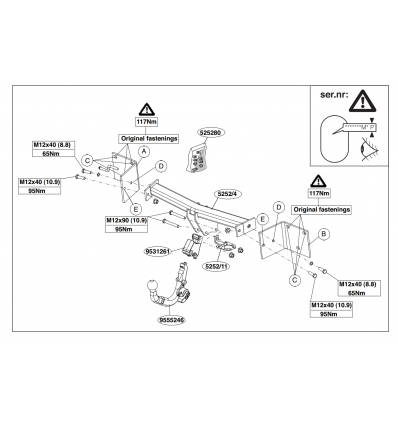 Фаркоп на BMW X1 E84 525200