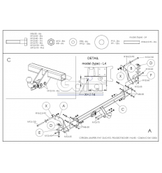 Оцинкованный фаркоп на Citroen Jumper 3 C045A