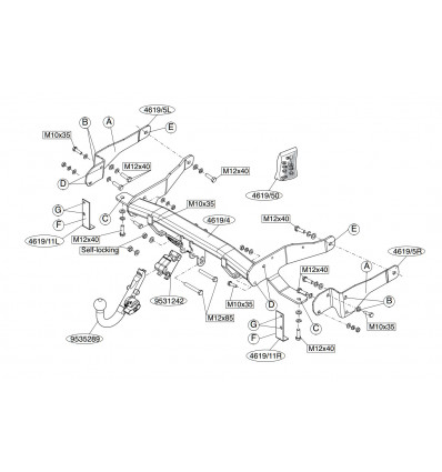 Фаркоп на Chevrolet Captiva 461900