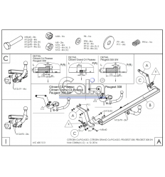 Оцинкованный фаркоп на Citroen C4 Picasso C068A