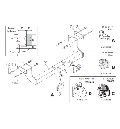 Фаркоп на Ford Transit 332000