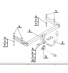 Фаркоп на Audi A6 A-088