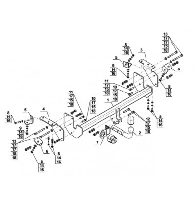 Фаркоп на Mitsubishi ASX M-302