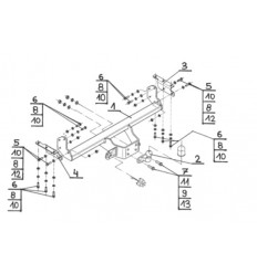 Фаркоп на Nissan Navara N-087