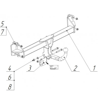 Фаркоп на BMW X3 F25 4754A