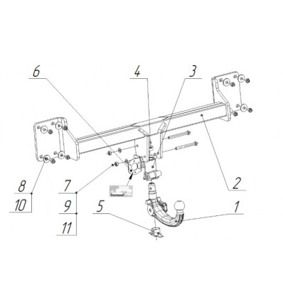 Фаркоп на BMW X5 E70/F15 4755AK41