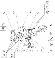 Фаркоп на Land Rover Range Rover 7355AK41