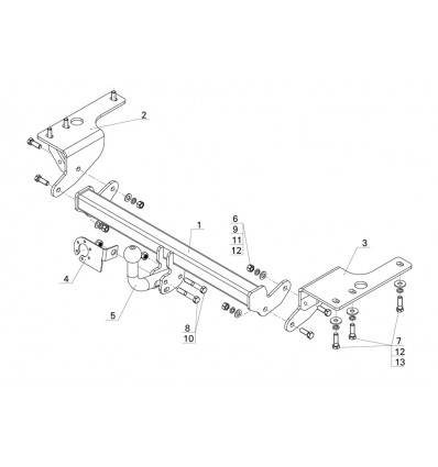 Фаркоп на Toyota Corolla TY37