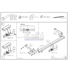 Оцинкованный фаркоп на Mazda 3 M132A