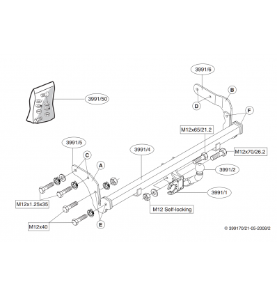 Фаркоп на Hyundai Matrix 399100