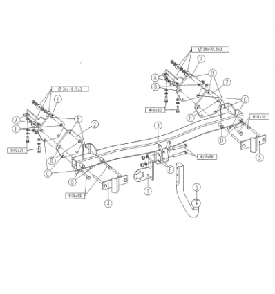 Фаркоп на BMW X5 E53 4710A