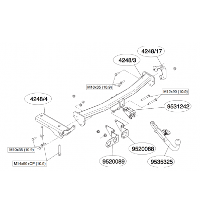 Фаркоп на Land Rover Freelander 424800