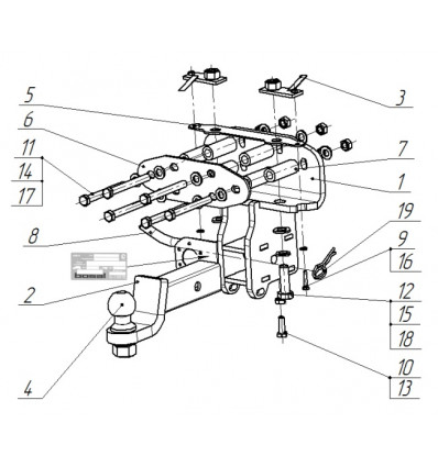 Фаркоп на Lexus LX 570 3010E