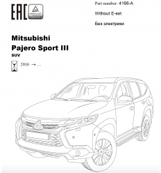 Фаркоп на Mitsubishi Pajero Sport 4166A