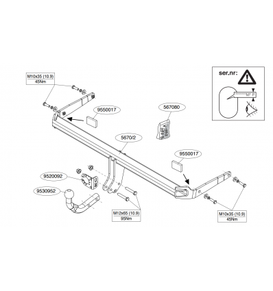 Фаркоп на Audi A3 567000