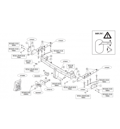 Фаркоп на Subaru Forester 570200