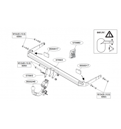 Фаркоп на Audi A3 570900