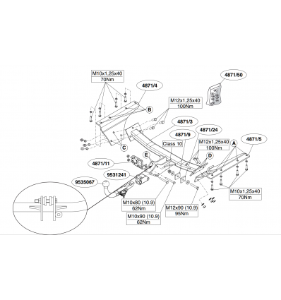 Фаркоп на Honda CR-V 487100