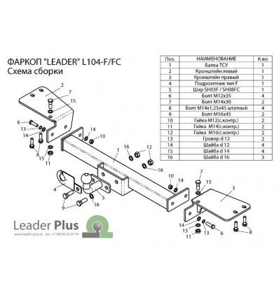 Фаркоп на Toyota Land Cruiser 100 L104-FC