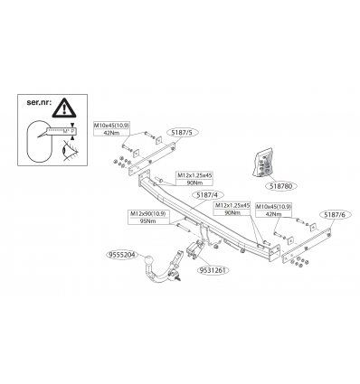 Фаркоп на Renault Megane Grand Scenic 2 518700