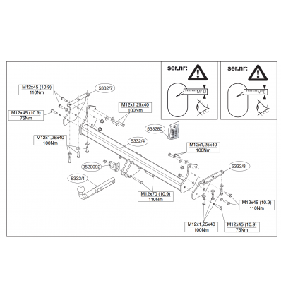 Фаркоп на Nissan Navara 533200