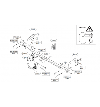 Фаркоп на Citroen DS5 554300