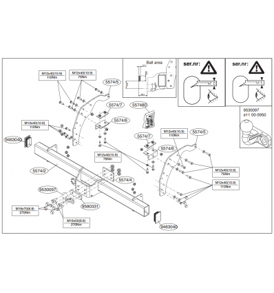 Фаркоп на Ford Ranger 557400