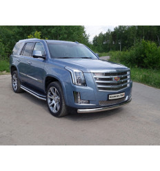 Защита передняя нижняя (овальная) на Cadillac Escalade CADESC15-03