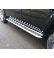 Пороги с площадкой (нерж. лист) на Chevrolet Tahoe CHEVTAH16-07