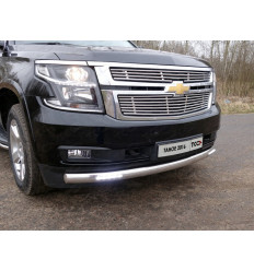 Защита передняя нижняя (овальная с ДХО) на Chevrolet Tahoe CHEVTAH16-11