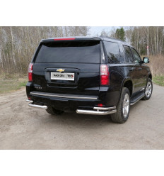 Защита задняя (уголки двойные) на Chevrolet Tahoe CHEVTAH16-16