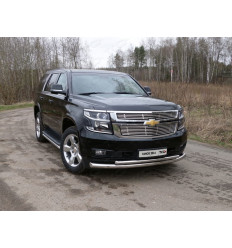 Защита передняя нижняя (двойная) на Chevrolet Tahoe CHEVTAH16-23