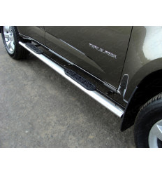 Пороги овальные с накладкой на Chevrolet Trailblazer CHEVTRBL13-04