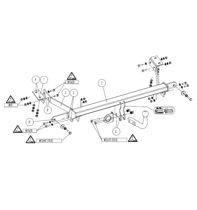 Фаркоп на Citroen Berlingo 2 2551A