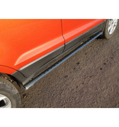 Пороги овальные с проступью на Ford EcoSport FORECOSPOR14-07 