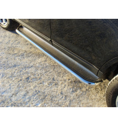 Пороги с площадкой (нерж. лист) на Ford Edge FOREDG14-06