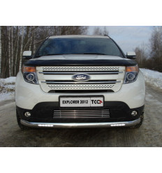 Защита передняя длинная (овальная, с ходовыми огнями) на Ford Explorer FOREXPL12-19