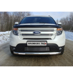 Защита передняя короткая (овальная, с ходовыми огнями) на Ford Explorer FOREXPL12-20