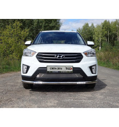 Защита передняя нижняя (с ДХО) на Hyundai Creta HYUNCRE16-28