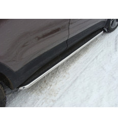 Пороги с площадкой (нерж. лист) на Hyundai Santa Fe HYUNSFGR14-07