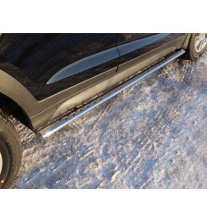 Пороги овальные с проступью на Hyundai Tucson HYUNTUC15-03
