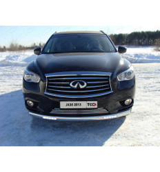 Защита передняя длинная (овальная, с ходовыми огнями) на Infiniti QX60 INFJX3513-25