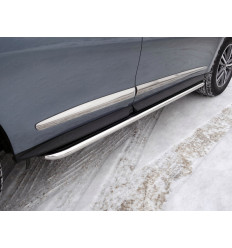 Пороги с площадкой (нерж. лист, укороченные) на Infiniti QX60 INFQX6016-27