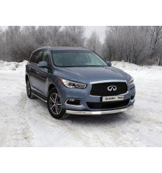 Защита передняя нижняя (овальная с ДХО) на Infiniti QX60 INFQX6016-36